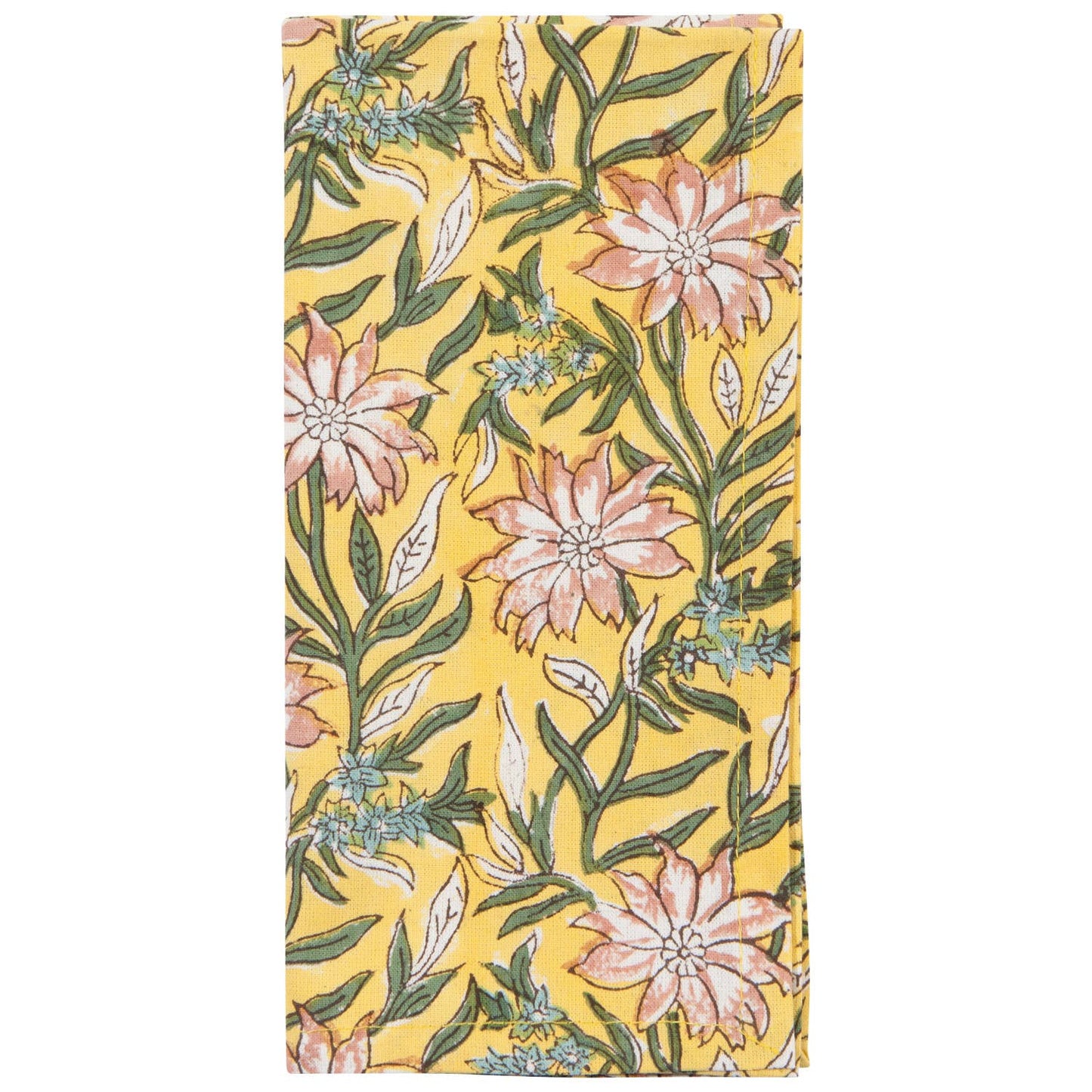 Heirloom Clematis Block Print Napkins Set of 4