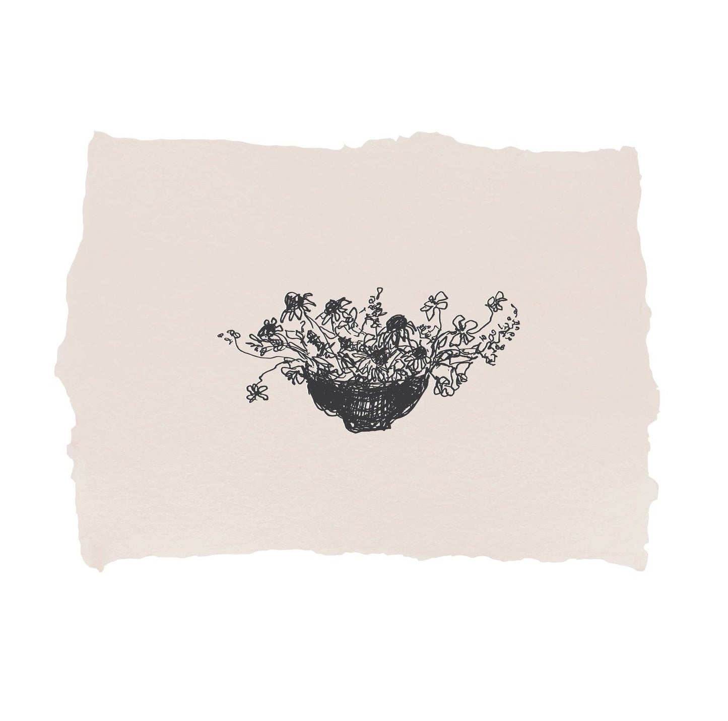 Bowl of flowers art print