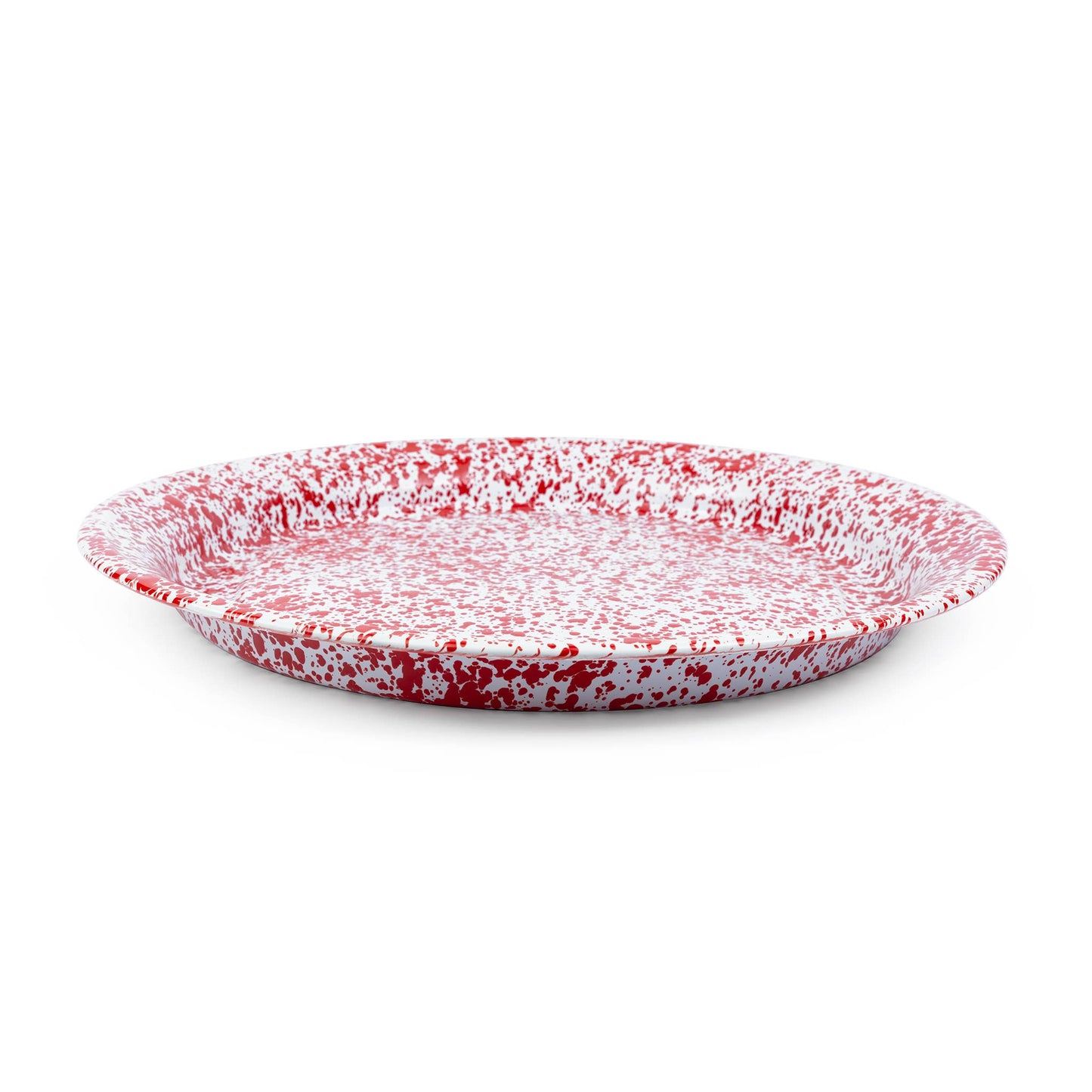 Splatter Enamelware Large Round Tray