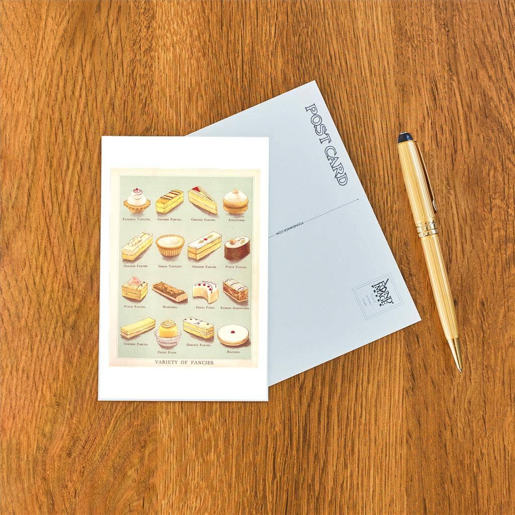 Postcard FO-586 Variety of Fancy Pastries