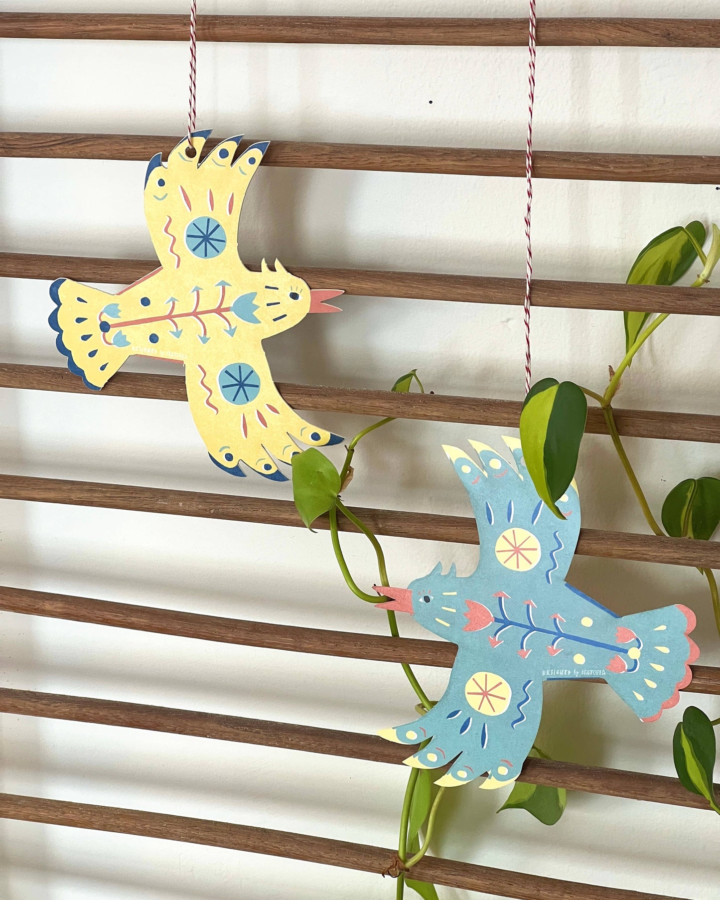Flock of Birds Paper Ornaments - Spring Time