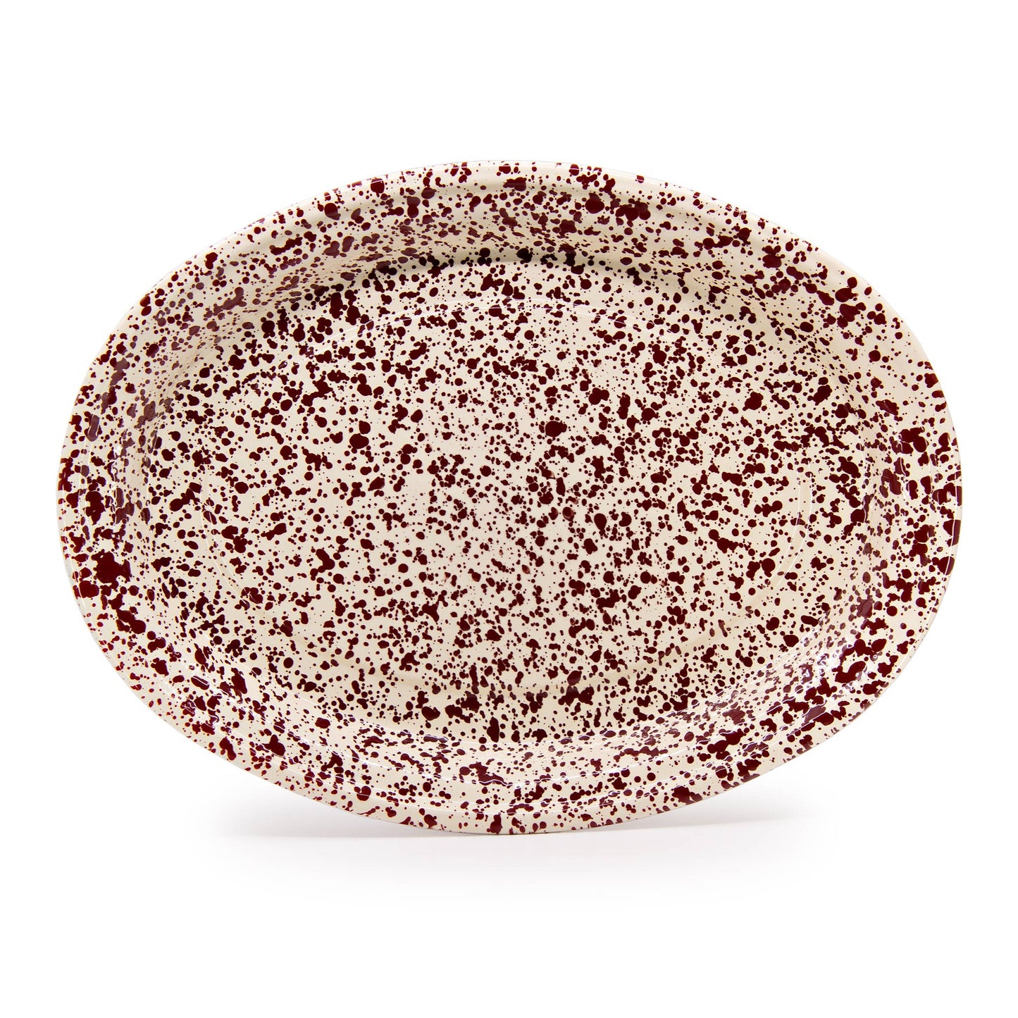 Splatter Enamelware Oval Platter