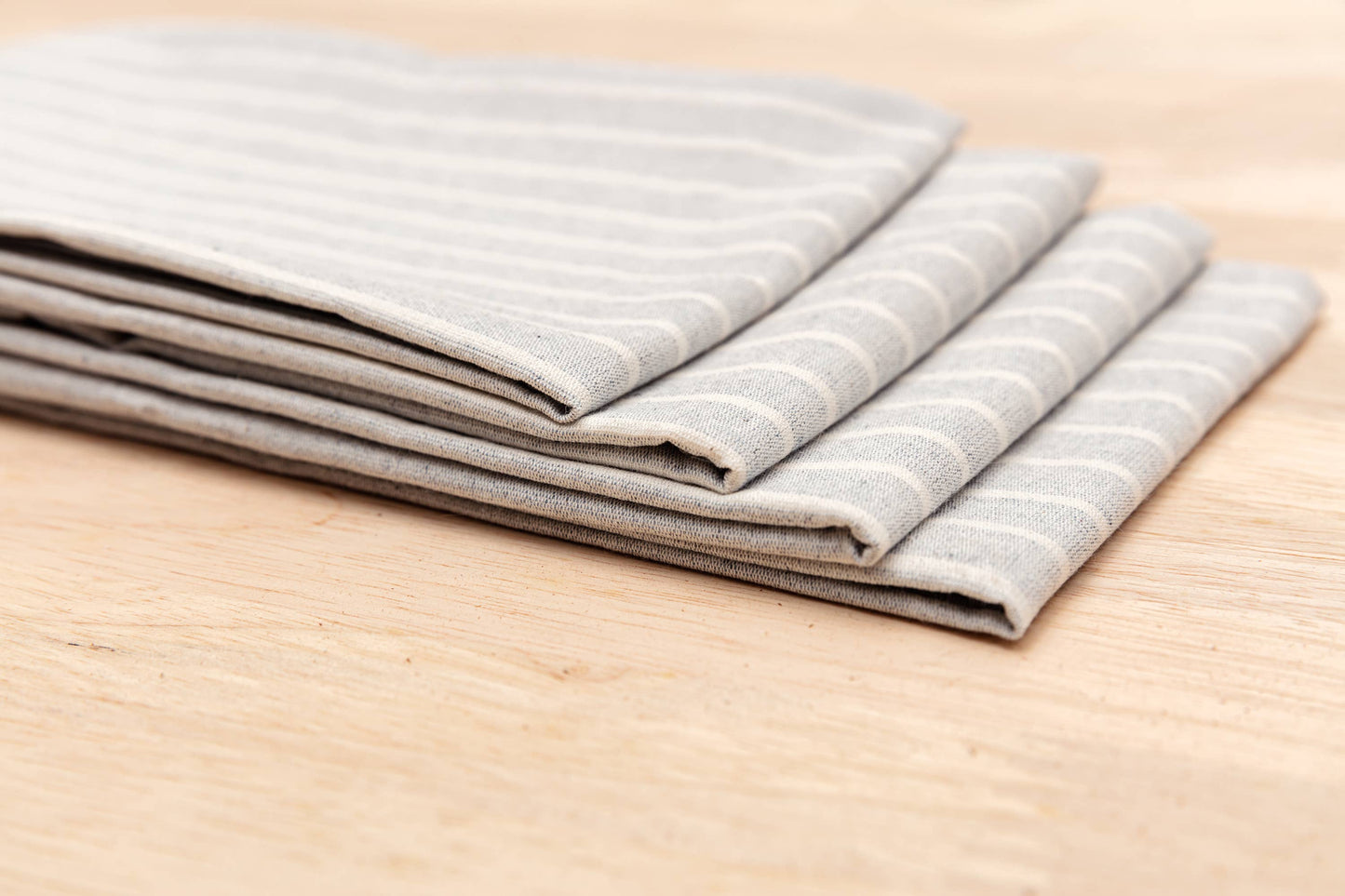 Striped Napkins Blue – Recycled Cotton Set