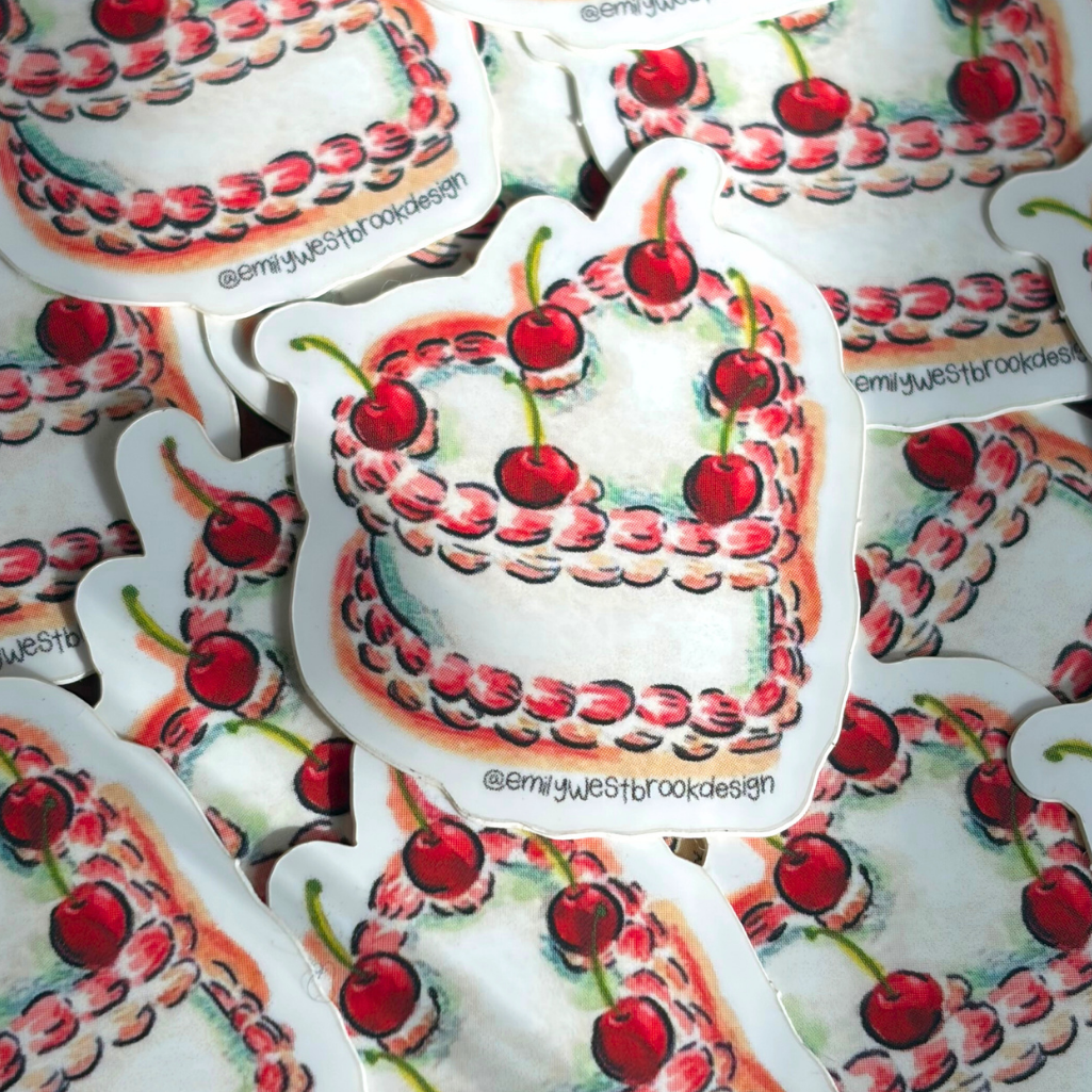 Heart Cake Sticker