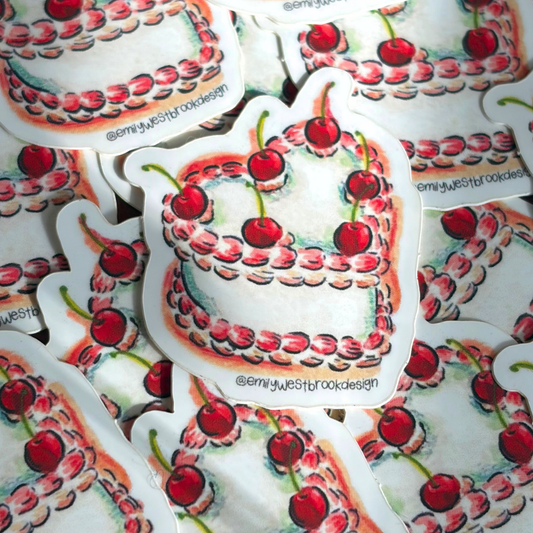 Heart Cake Sticker