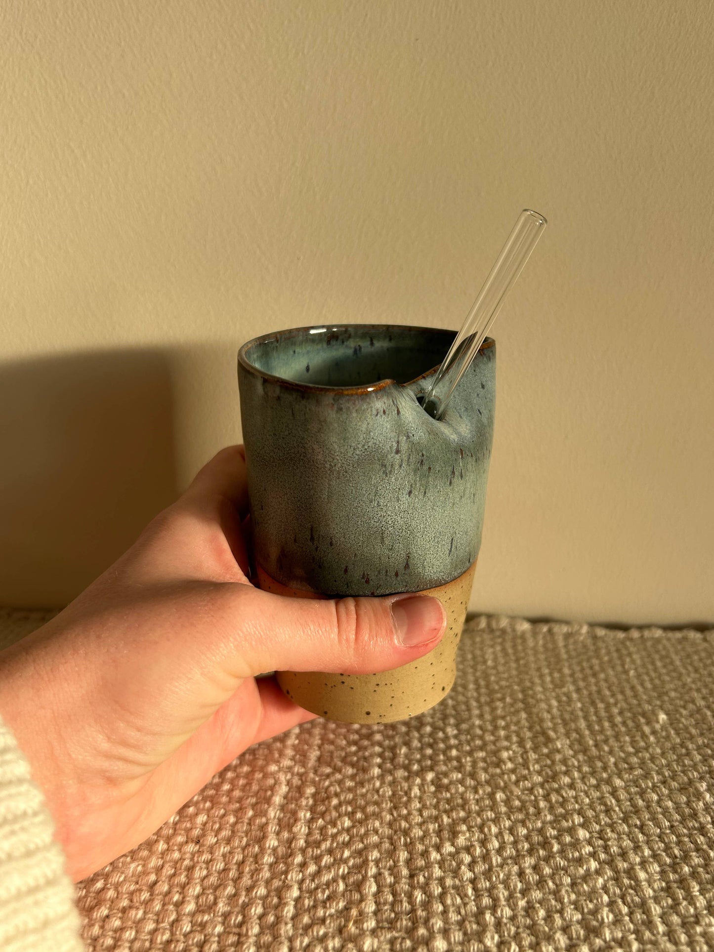 Ceramic Handmade Straw Cup