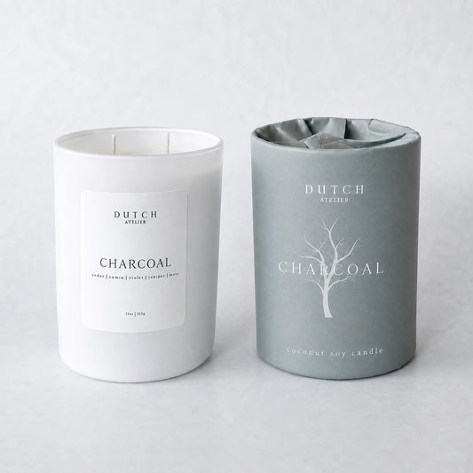 The Dutch Atelier: Charcoal 11 oz Candle