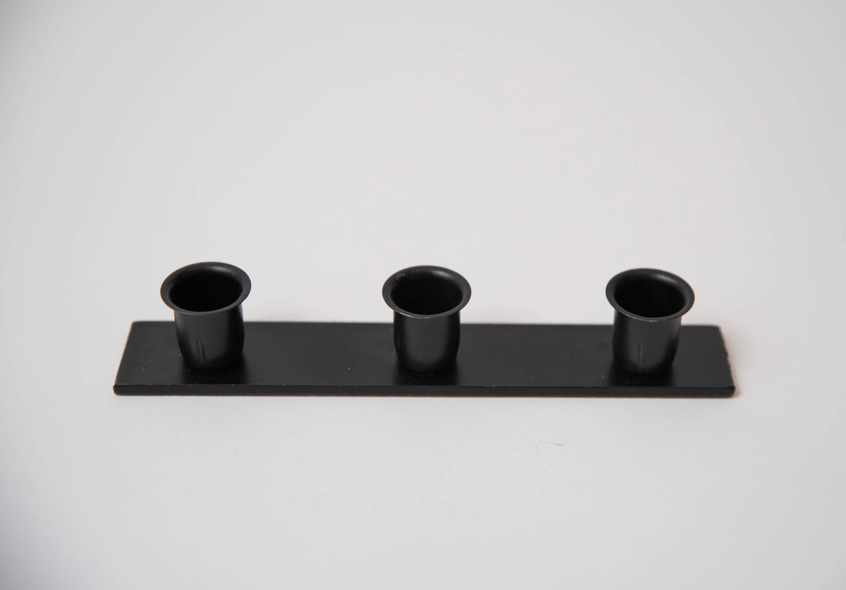 Iron Three Candle Windowsill Taper Holder