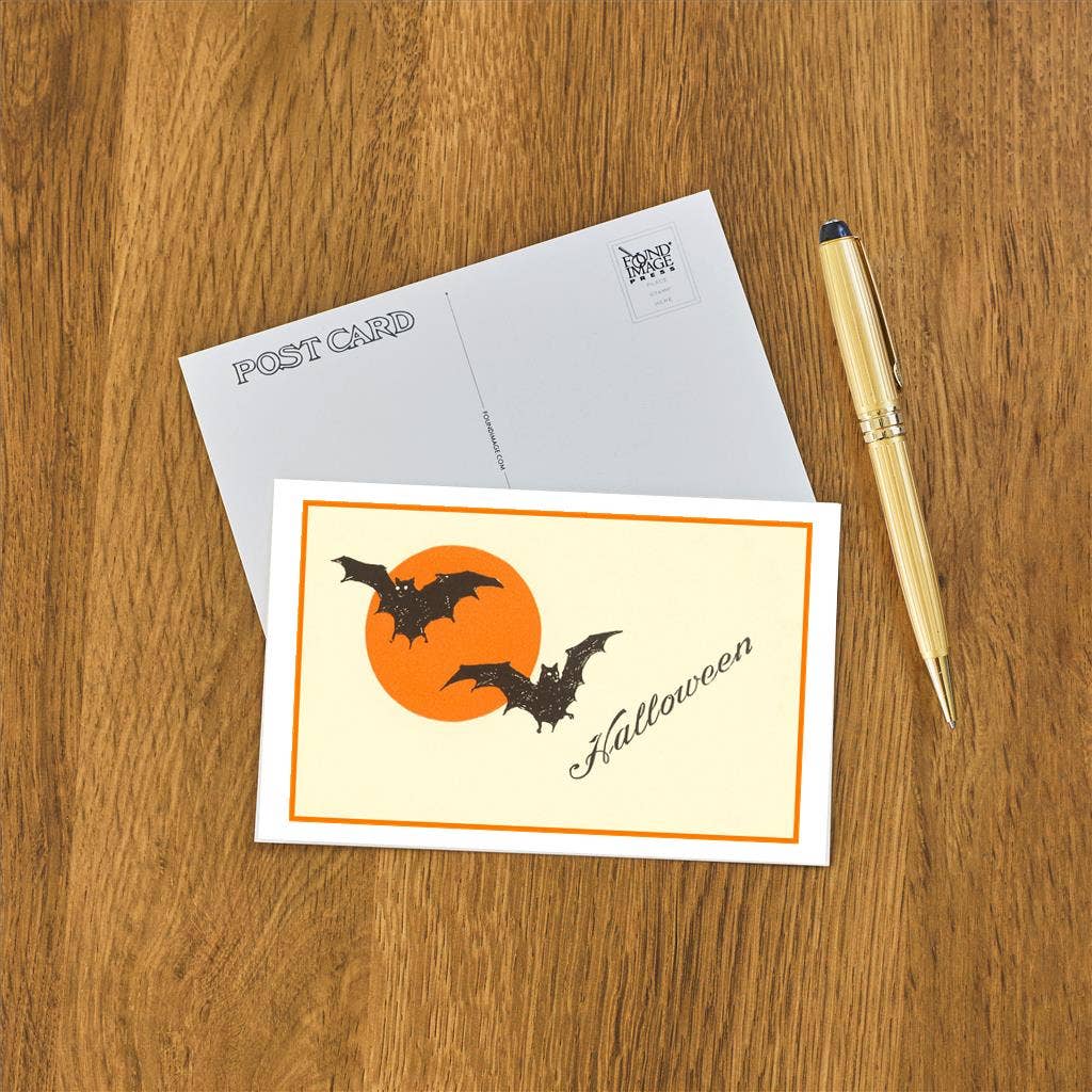 Postcard HW-34 Halloween, Bats
