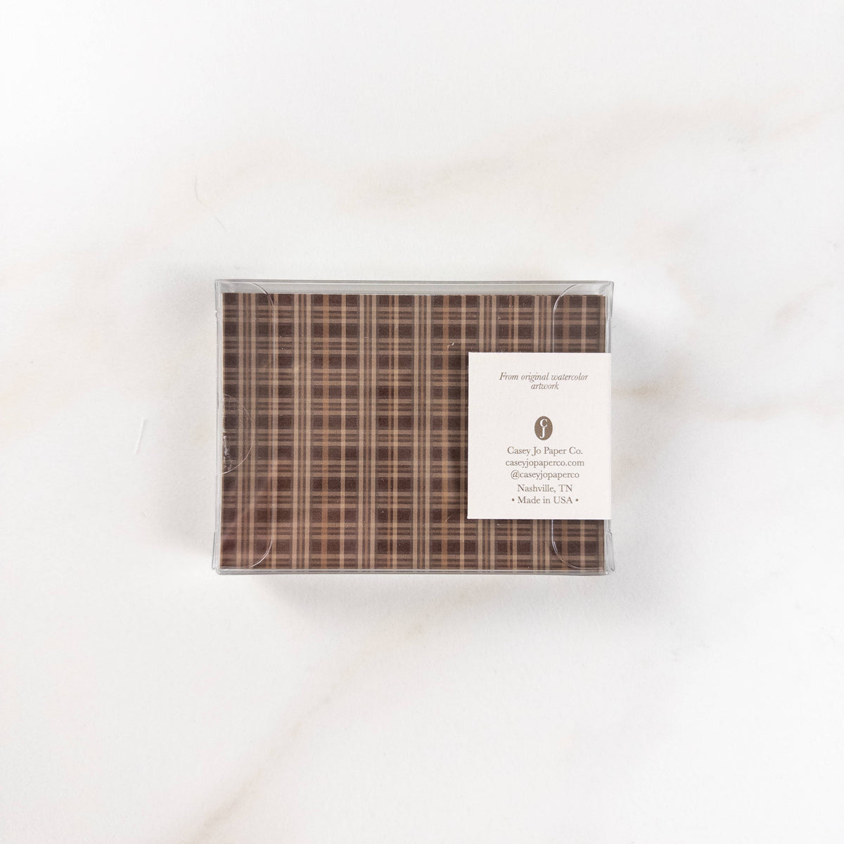 Brown Plaid Notelets