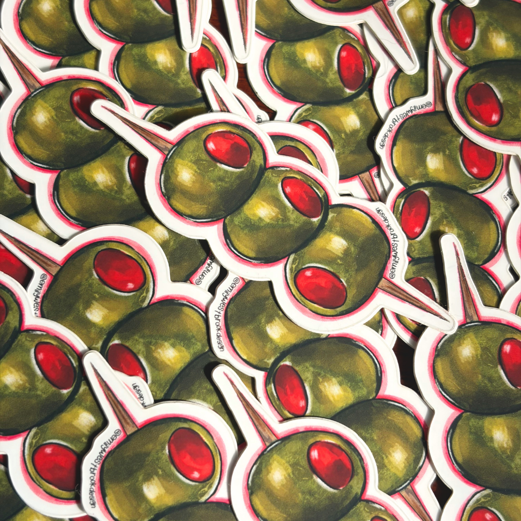 Olive Pick Sticker