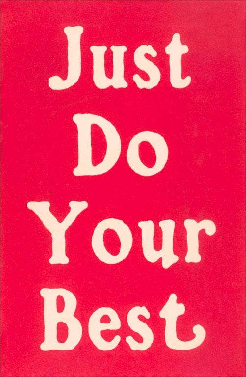 Postcard SQ-25 Just Do Your Best Slogan