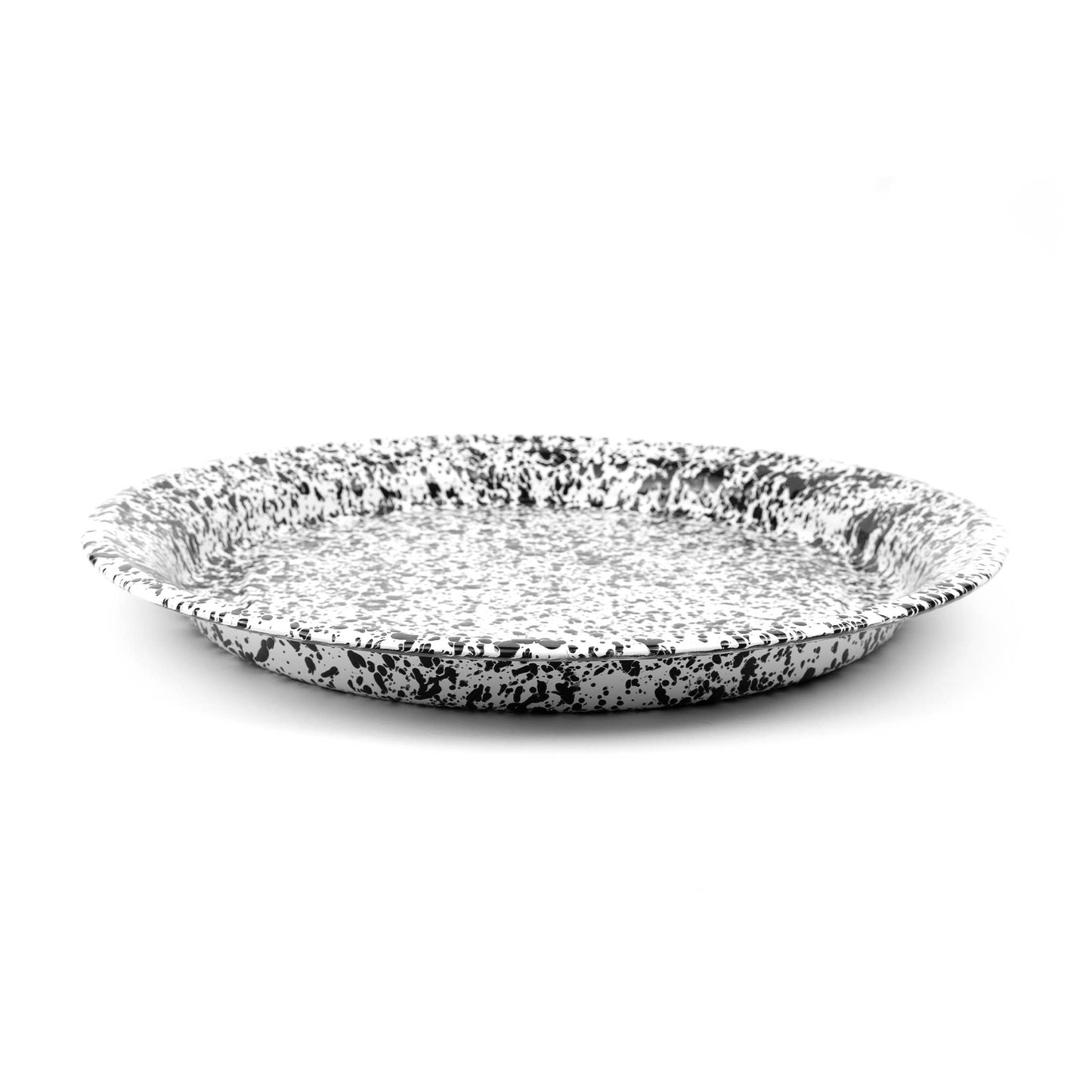 Splatter Enamelware Large Round Tray