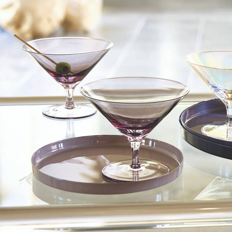 Short Stem Martini Glass - Lilac