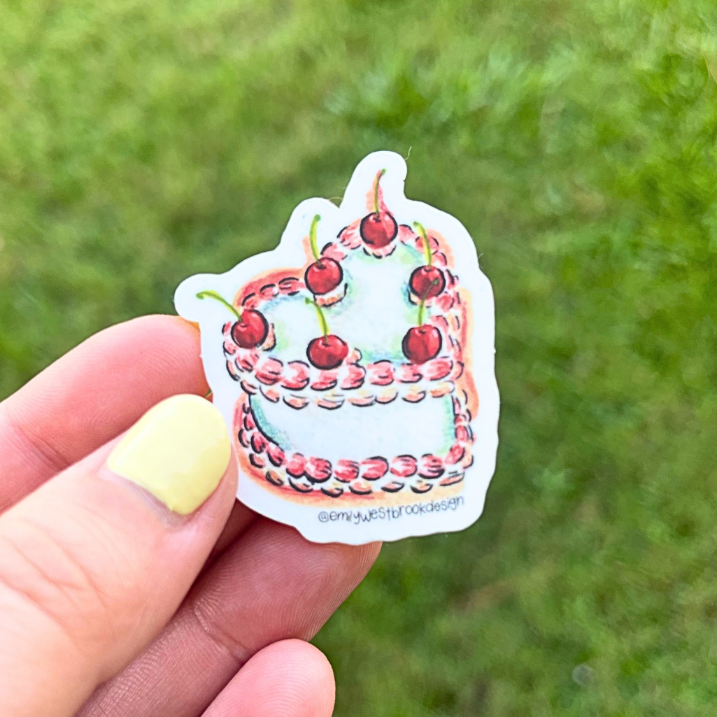 Heart Cake Sticker