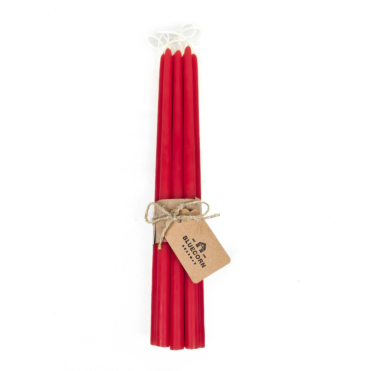 Pair of Hand-Dipped Thin Beeswax Tapers