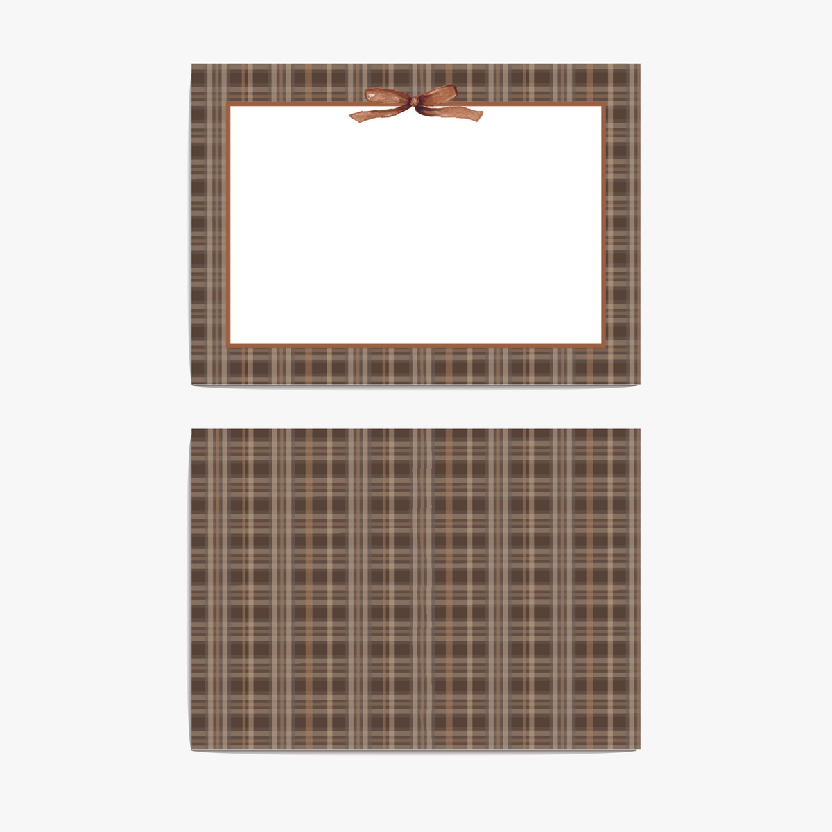 Brown Plaid Notelets
