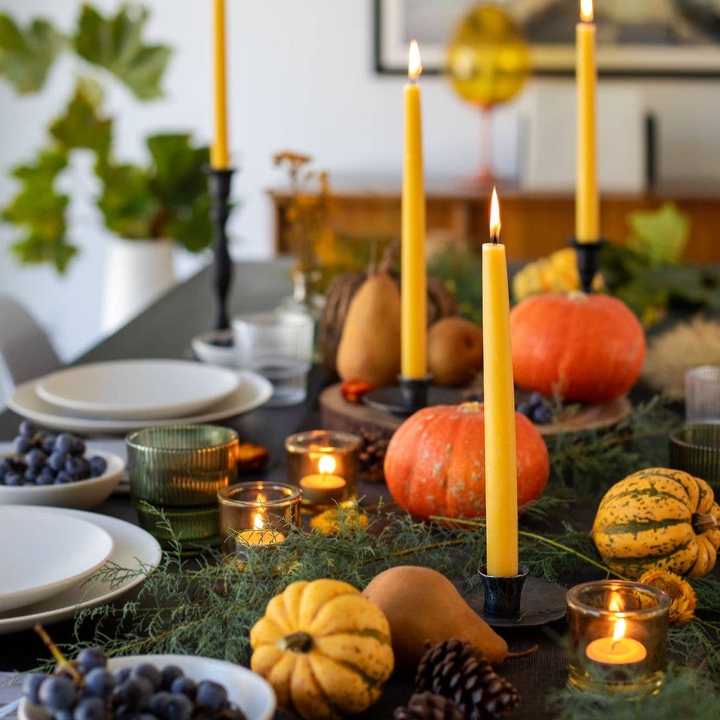 Beeswax Taper Candles – Dripless & Handmade in USA