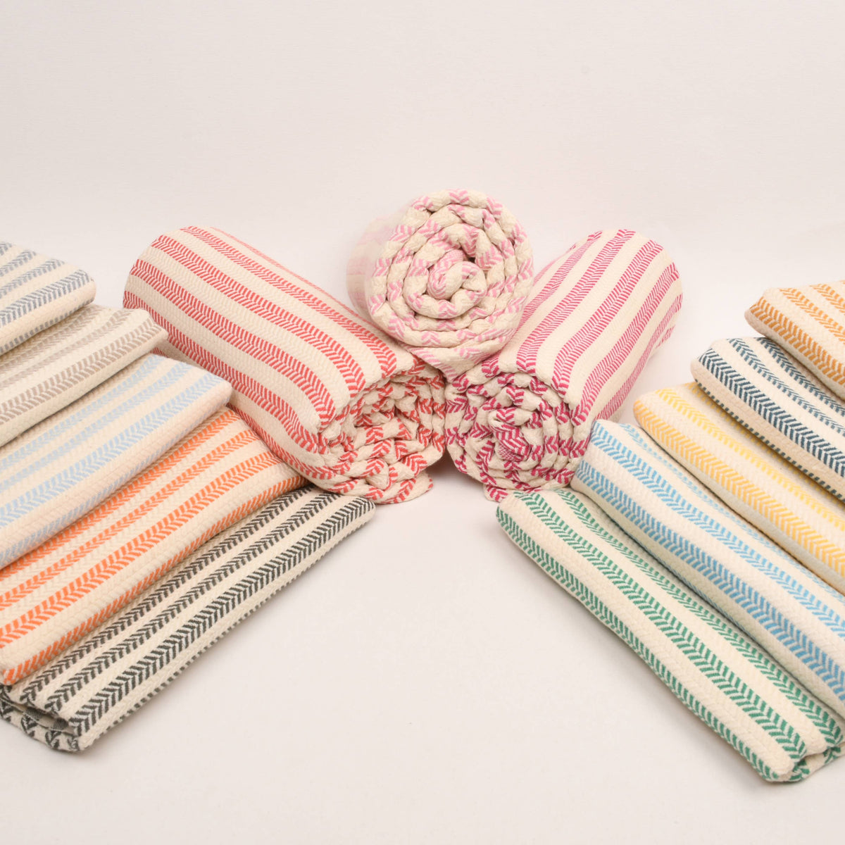 Herringbone Turkish Towels – Organic, Soft & Handwoven