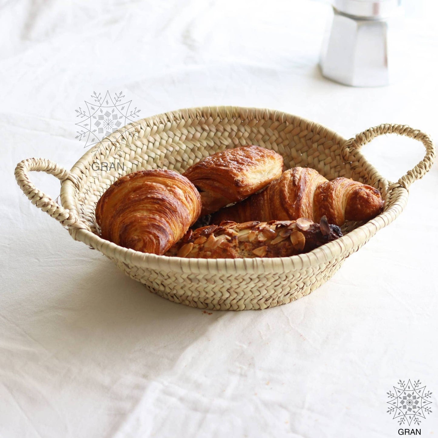 Moroccan Straw Woven Basket