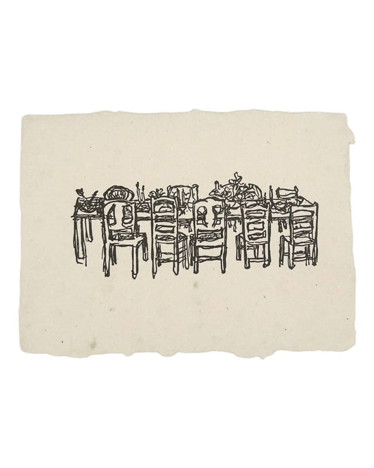 Banqueting table art print