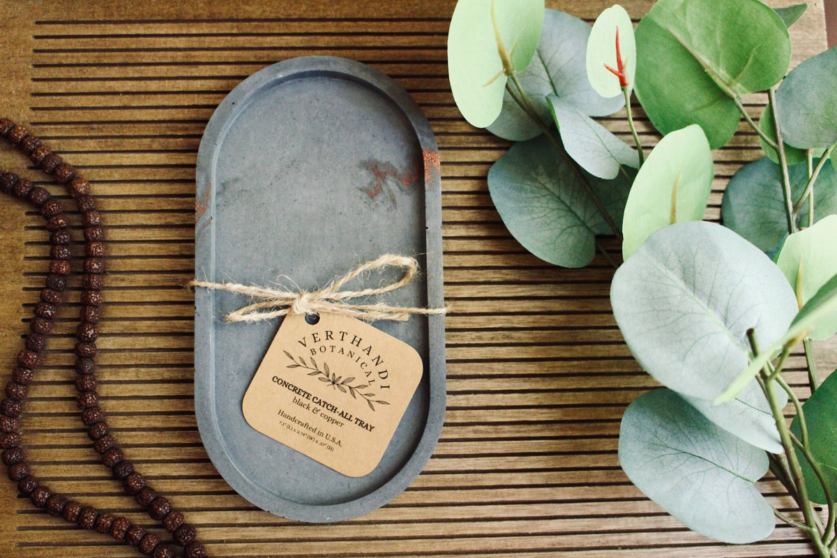 Concrete Oval Trinket Tray
