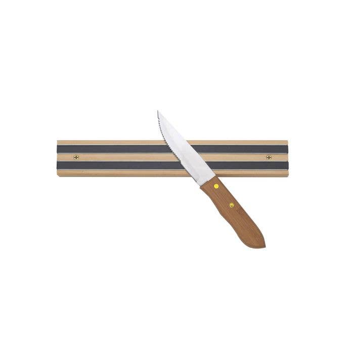 HIC Kitchen Magnetic Knife And Tool Storage Bar, Wood