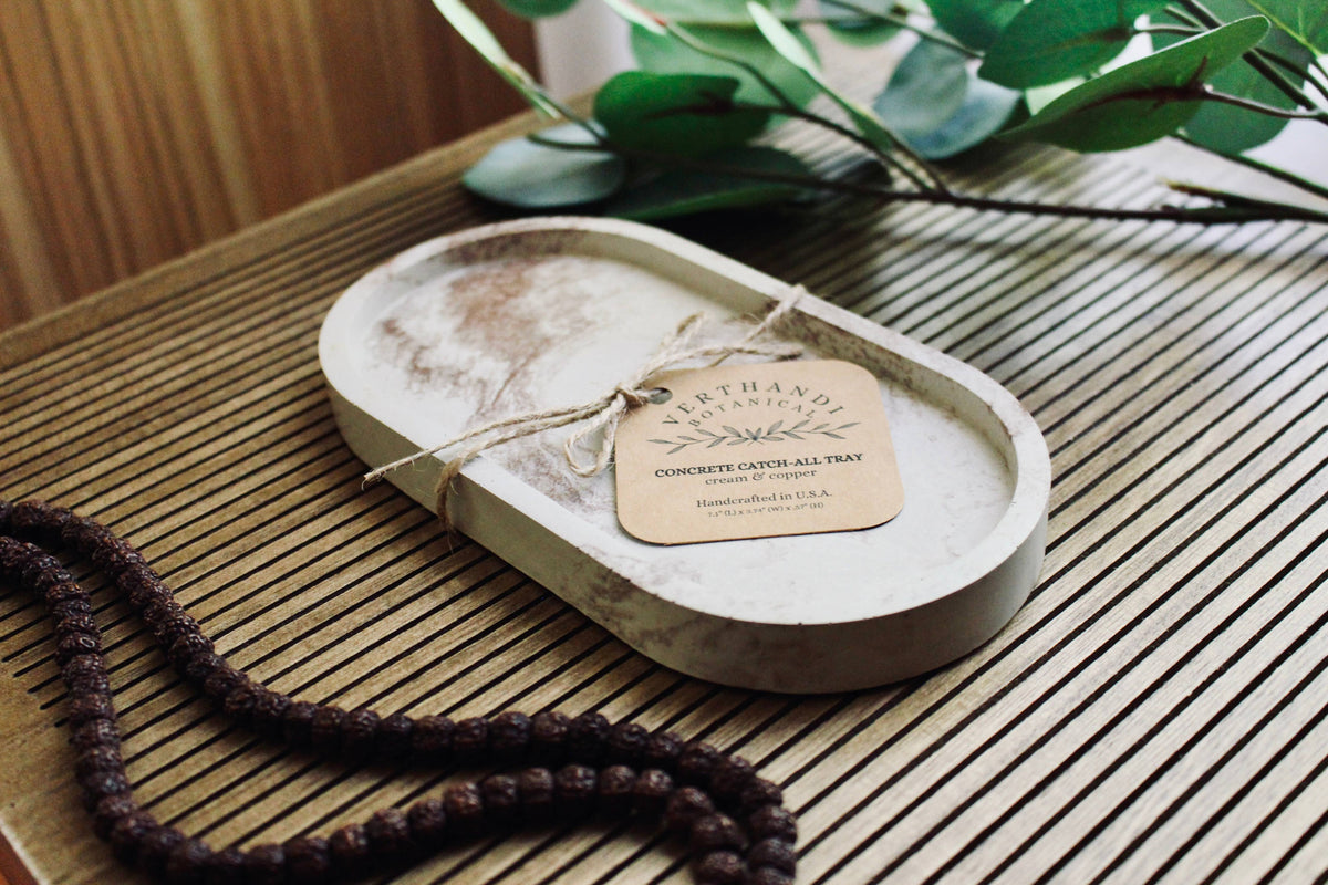 Concrete Oval Trinket Tray
