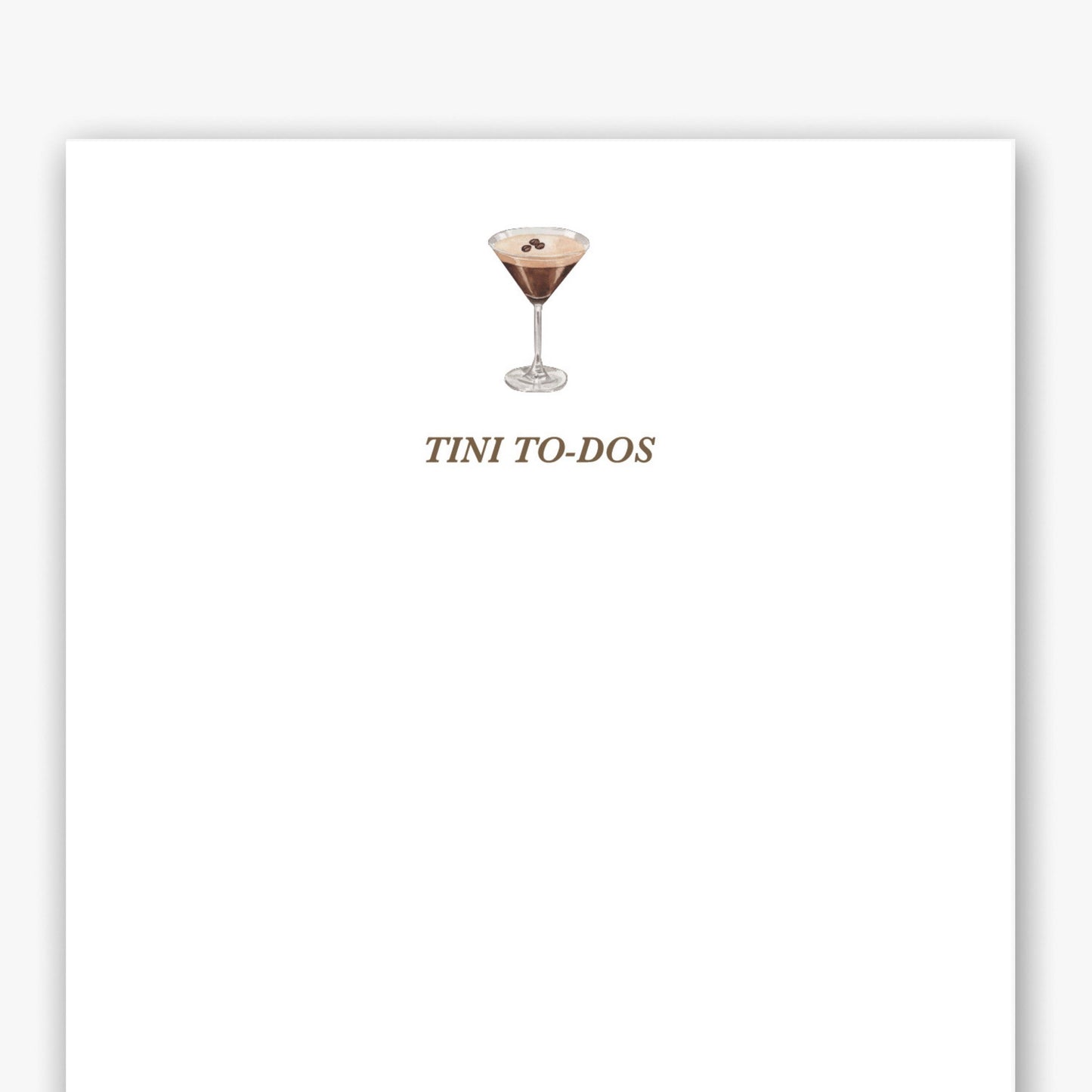 Espresso Martini "Tini To Do" Notepad