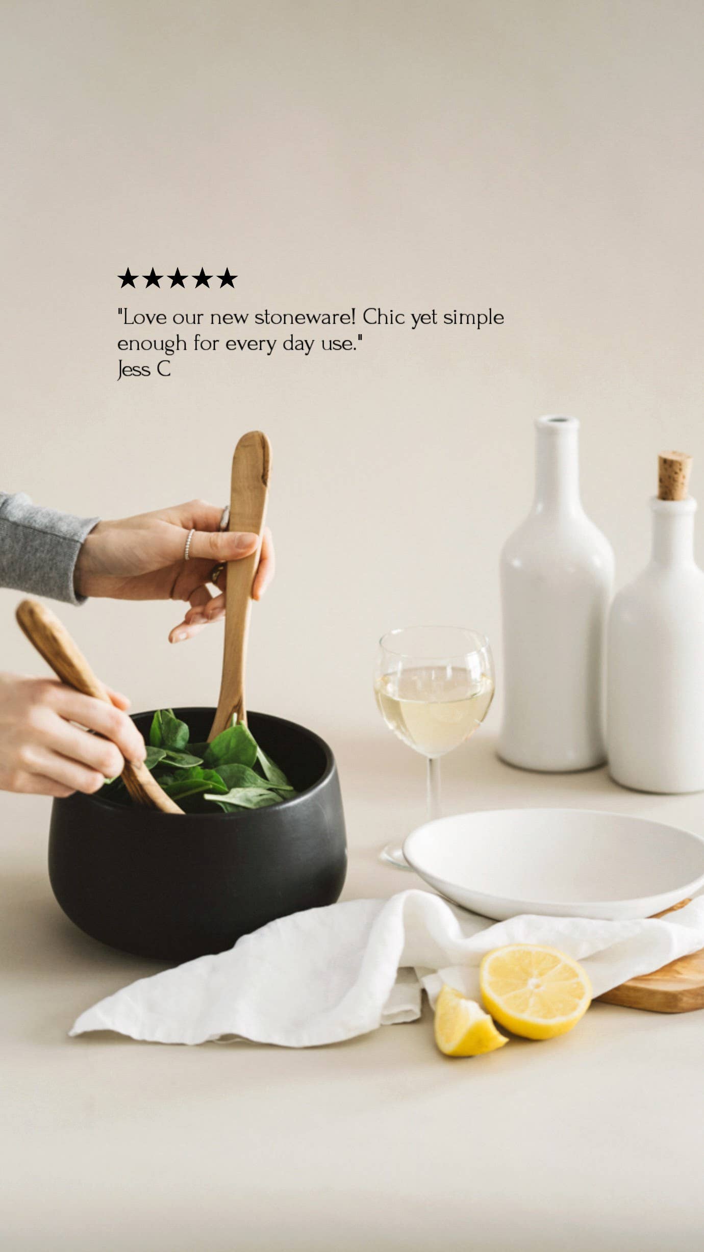 Handmade Stoneware Serving Bowl | Ewa 68 oz