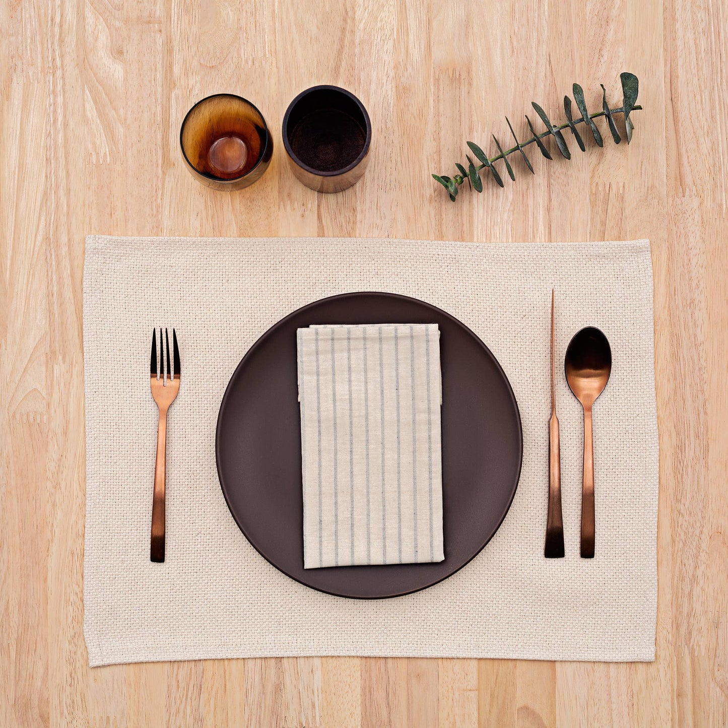 Striped Napkins - Natural – Upcycled Cotton