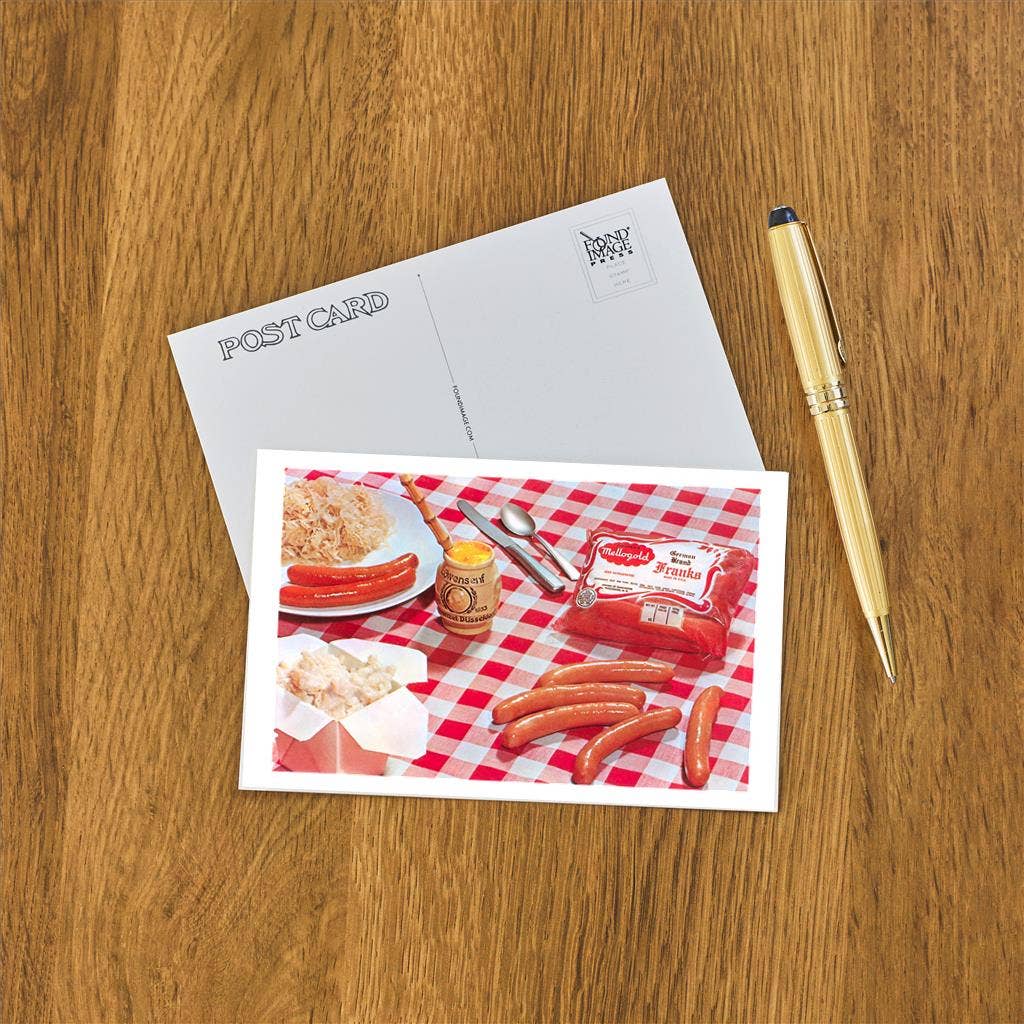 Postcard BE-06 Wieners and Sauerkraut