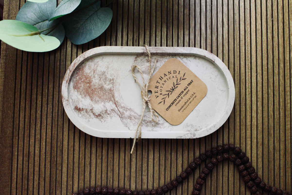 Concrete Oval Trinket Tray