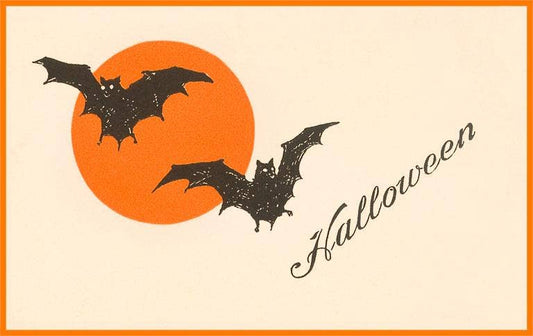 Postcard HW-34 Halloween, Bats