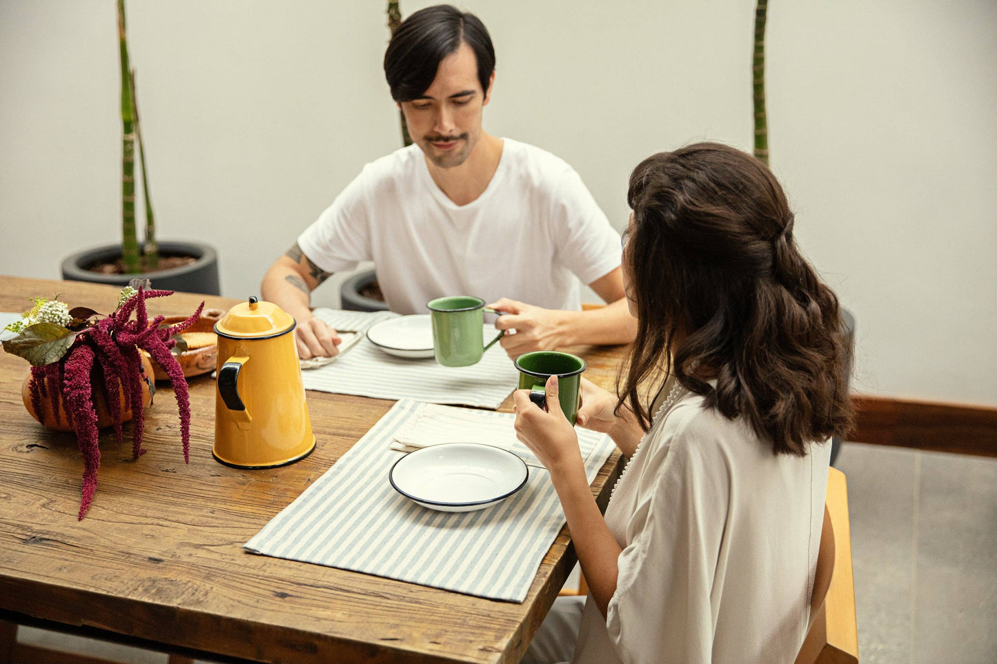 Cloth Placemats with Pocket Denim– Set of 4, 100% Cotton