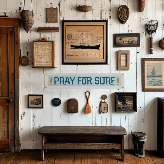 Pray For Surf Felt Sign Banner