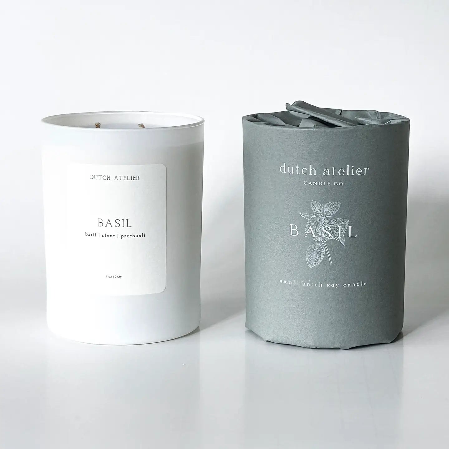 The Dutch Atelier: Basil 11 oz Candle