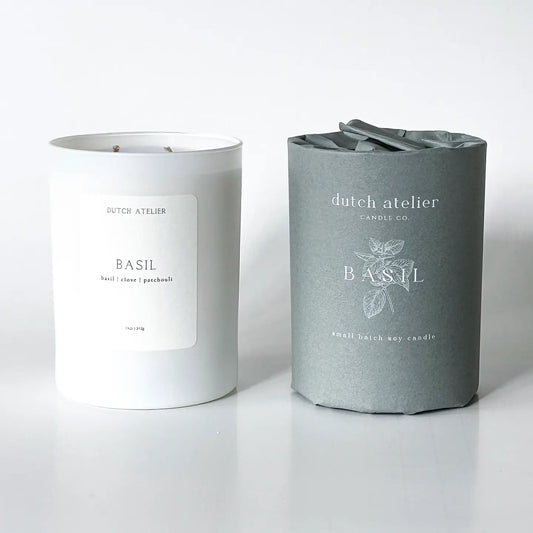 The Dutch Atelier: Basil 11 oz Candle