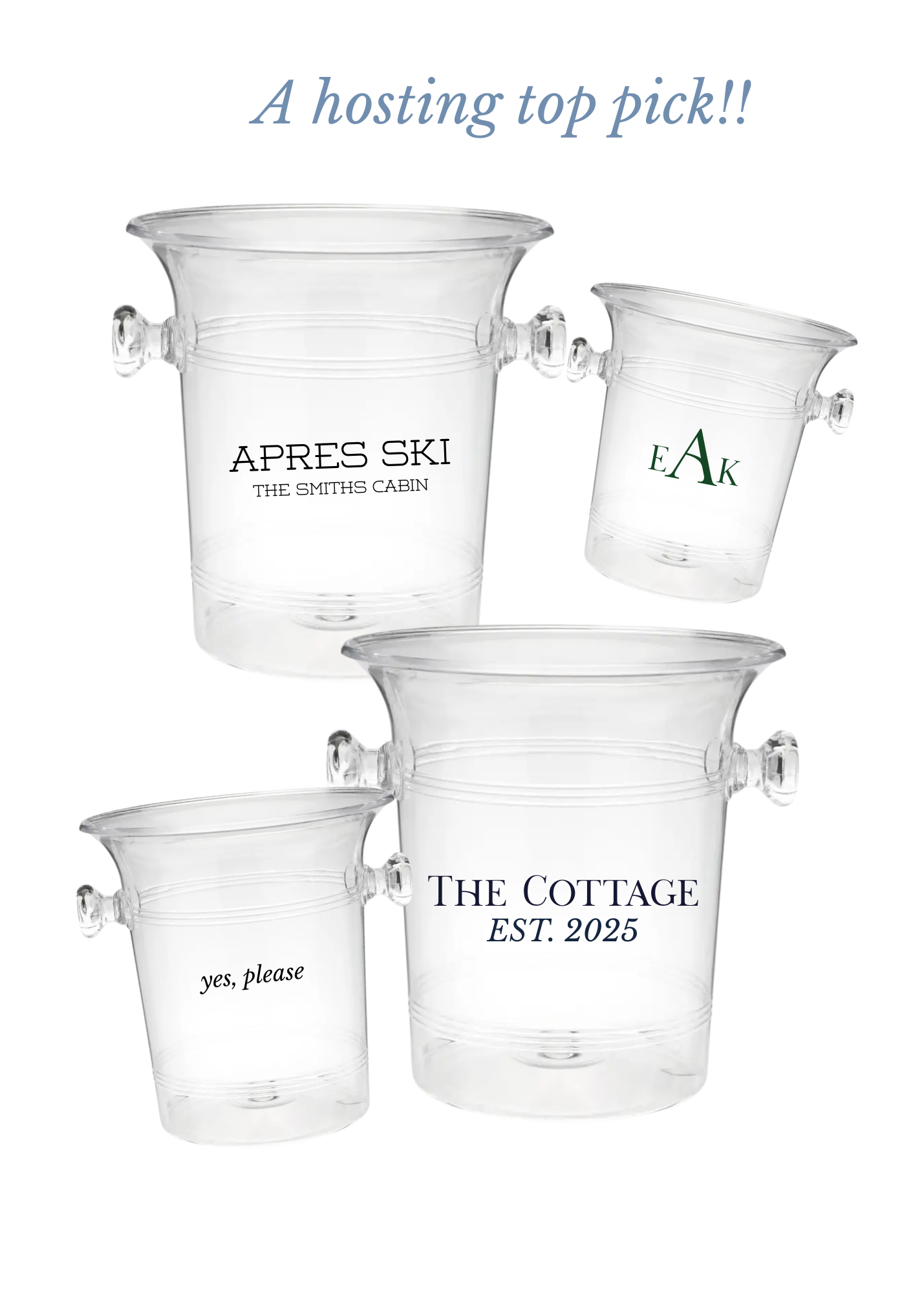 Customized Acrylic Ice Bucket