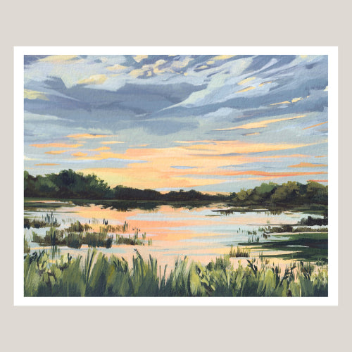 "Where the Heron Flies" Print (11x14)