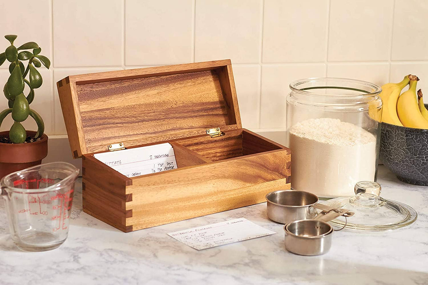 Ironwood Gourmet Double Recipe Box, 4.5" x 11.5" x 4.75"