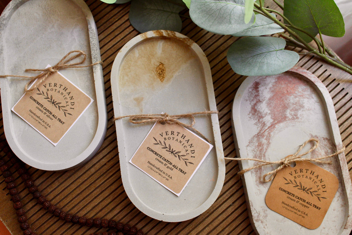 Concrete Oval Trinket Tray