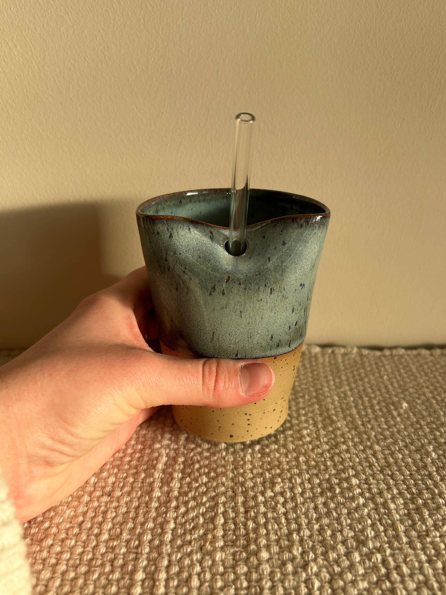 Ceramic Handmade Straw Cup