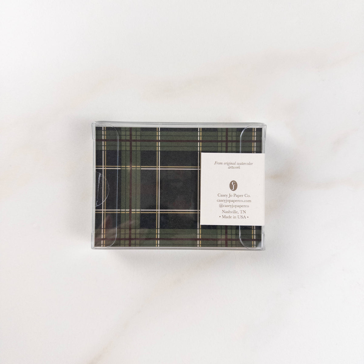 Green Plaid Notelets