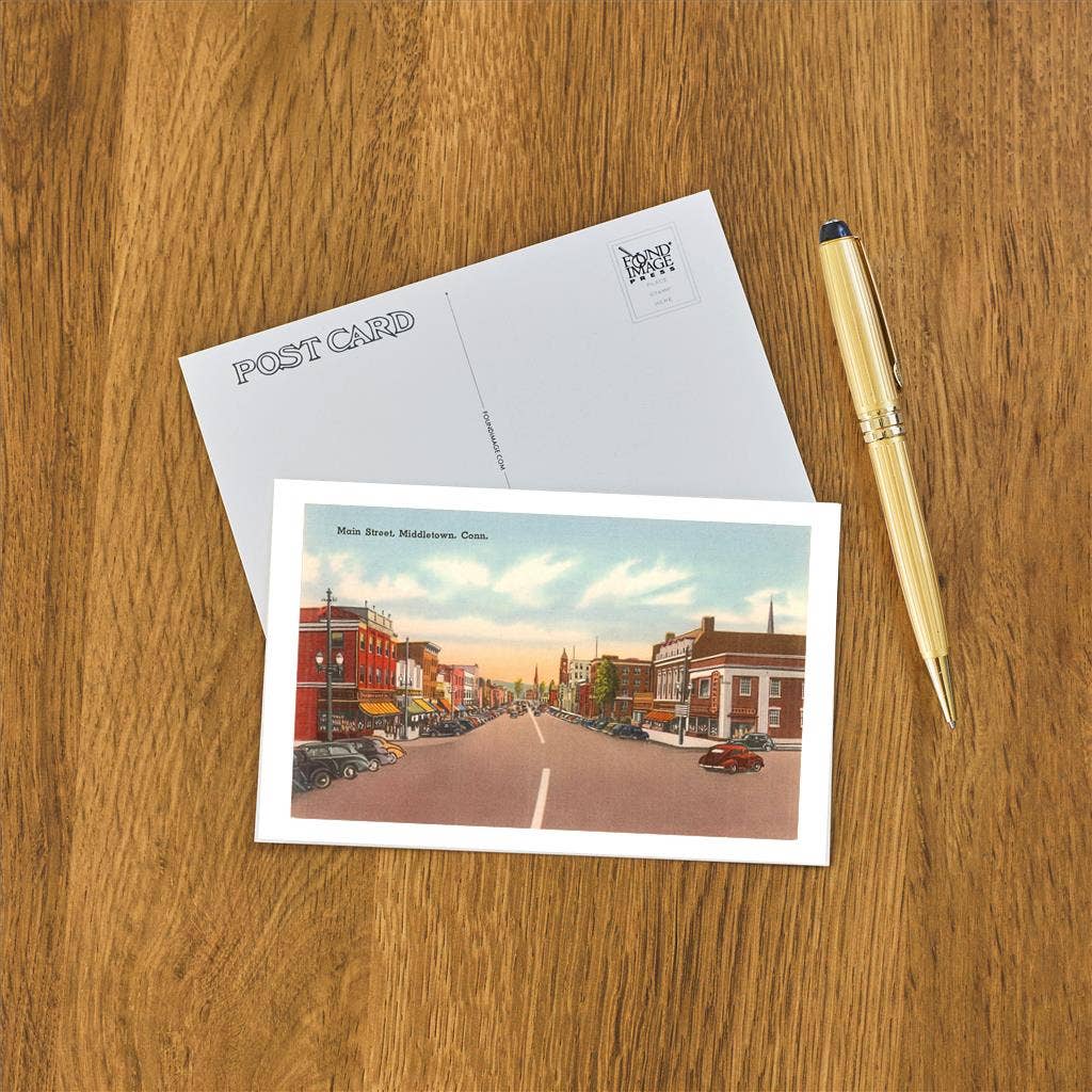 Postcard CT-72 Main Street, Middletown