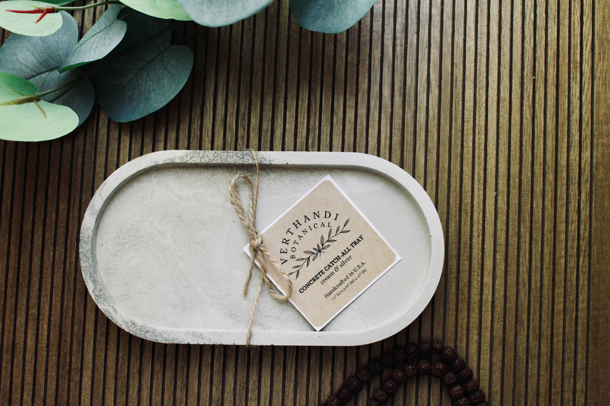 Concrete Oval Trinket Tray