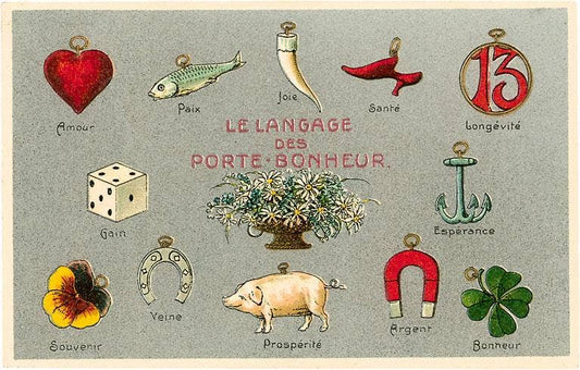 Postcard FE-32 Charm Language