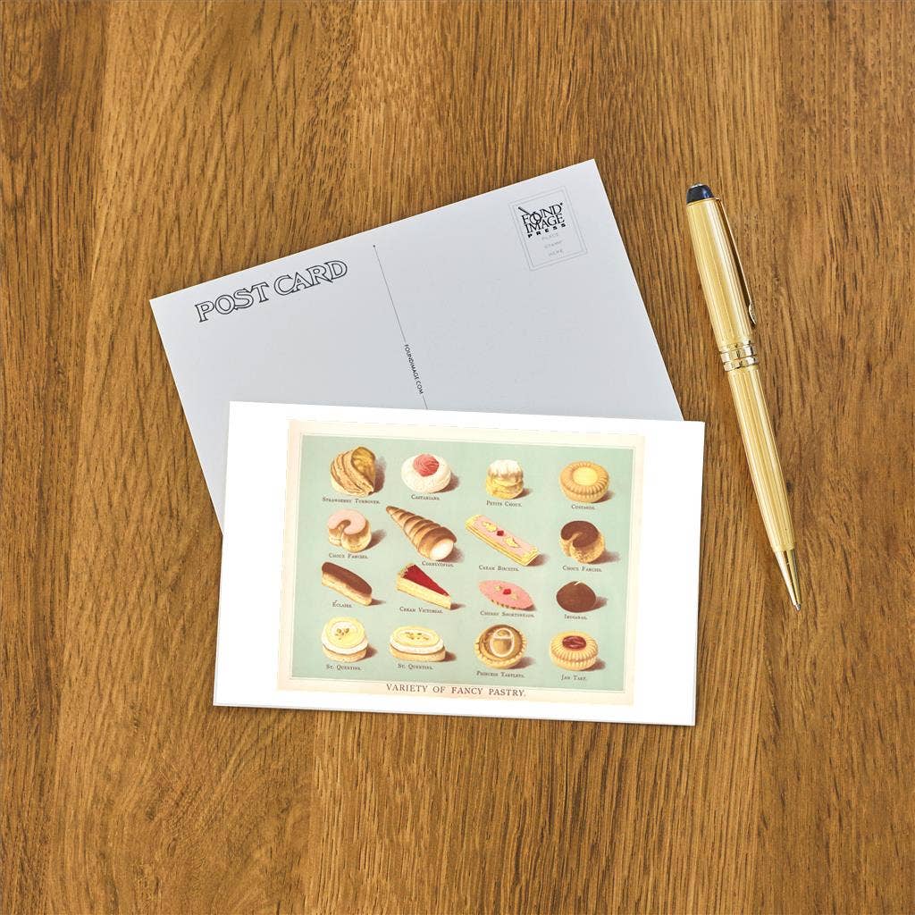 Postcard FO-585 Variety of Fancy Pastries
