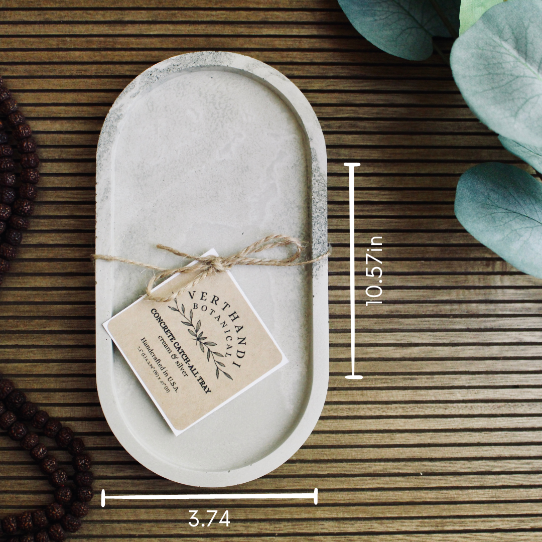 Concrete Oval Trinket Tray