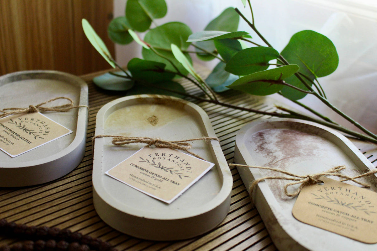 Concrete Oval Trinket Tray